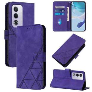 For OPPO A3 Pro 5G Global Crossbody 3D Embossed Flip Leather Phone Case(Purple)