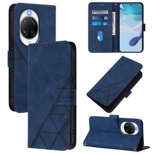 For Huawei nova 14 Ultra 5G Crossbody 3D Embossed Flip Leather Phone Case(Blue)