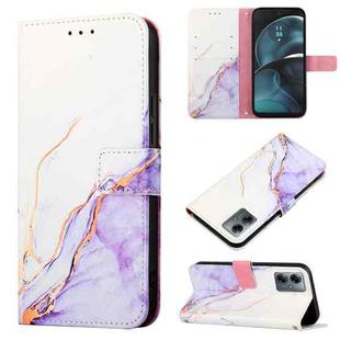 For Motorola Moto G14 PT003 Marble Pattern Flip Leather Phone Case(LS006)