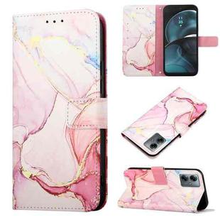 For Motorola Moto G14 PT003 Marble Pattern Flip Leather Phone Case(LS005)