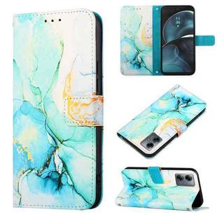 For Motorola Moto G14 PT003 Marble Pattern Flip Leather Phone Case(LS003)