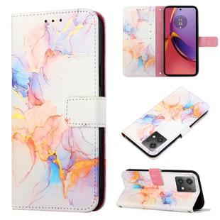 For Motorola Moto G84 PT003 Marble Pattern Flip Leather Phone Case(LS004)