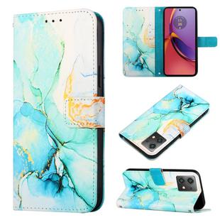 For Motorola Moto G84 PT003 Marble Pattern Flip Leather Phone Case(LS003)