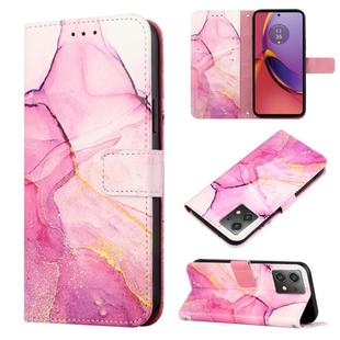 For Motorola Moto G84 PT003 Marble Pattern Flip Leather Phone Case(LS001)