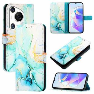 For Huawei Pura 70 Pro / 70 Pro+ PT003 Marble Pattern Flip Leather Phone Case(LS003 Green)