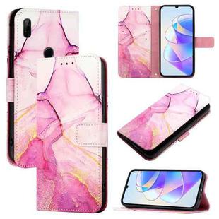For Huawei P Smart Z / Y9 Prime 2019 PT003 Marble Pattern Flip Leather Phone Case(LS001 Pink Purple Gold)