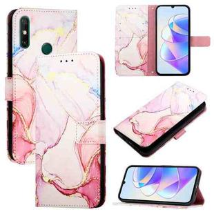 For Huawei Enjoy 20 SE / Y7a / P smart 2021 PT003 Marble Pattern Flip Leather Phone Case(LS005 Rose Gold)