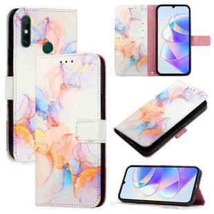 For Huawei Enjoy 20 SE / Y7a / P smart 2021 PT003 Marble Pattern Flip Leather Phone Case(LS004 Marble White)