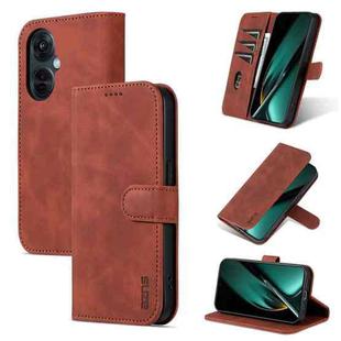 For OPPO K11x AZNS Skin Feel Calf Texture Flip Leather Phone Case(Brown)
