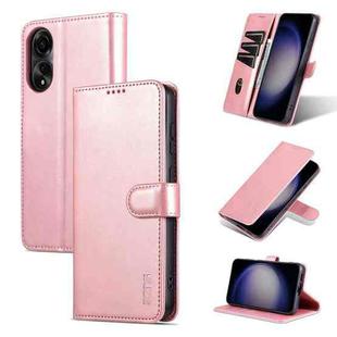 For OPPO A78 4G Global AZNS Skin Feel Calf Texture Flip Leather Phone Case(Rose Gold)