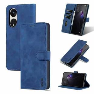 For OPPO A1 Pro/Reno8 T 5G AZNS Skin Feel Calf Texture Flip Leather Phone Case(Blue)