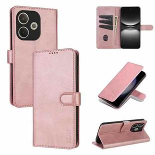 For OPPO A5 Energy / A5 Pro 5G Global AZNS Skin Feel Calf Texture Flip Leather Phone Case(Rose Gold)