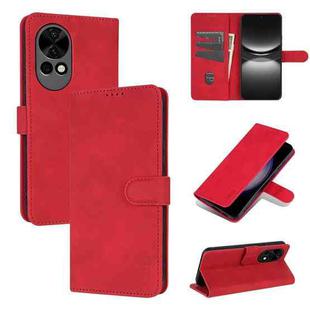 For Huawei nova 12 Pro AZNS Skin Feel Calf Texture Flip Leather Phone Case(Red)