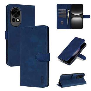 For Huawei nova 12 Pro AZNS Skin Feel Calf Texture Flip Leather Phone Case(Blue)