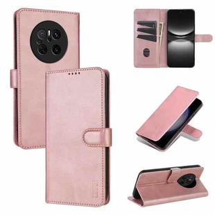 For Huawei Mate 70 AZNS Skin Feel Calf Texture Flip Leather Phone Case(Rose Gold)