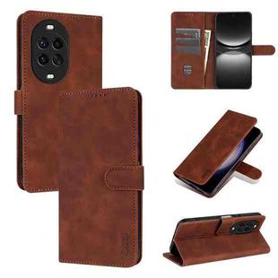 For Huawei nova 14 Ultra 5G AZNS Skin Feel Calf Texture Flip Leather Phone Case(Brown)