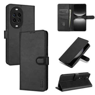 For Huawei nova 14 Ultra 5G AZNS Skin Feel Calf Texture Flip Leather Phone Case(Black)
