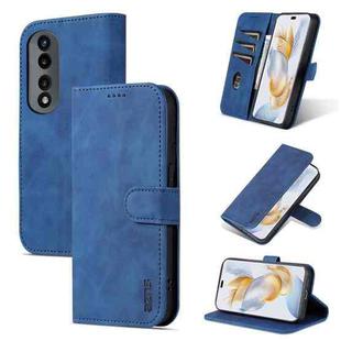 For Honor 90 Pro AZNS Skin Feel Calf Texture Flip Leather Phone Case(Blue)