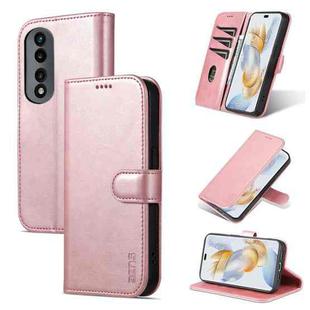 For Honor 90 Pro AZNS Skin Feel Calf Texture Flip Leather Phone Case(Rose Gold)