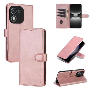 For Honor X70i AZNS Skin Feel Calf Texture Flip Leather Phone Case(Rose Gold)