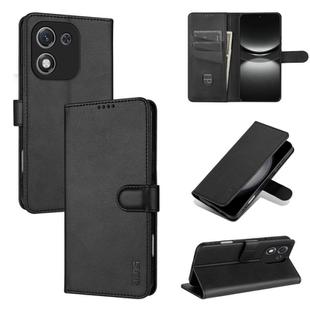 For Honor X70i AZNS Skin Feel Calf Texture Flip Leather Phone Case(Black)