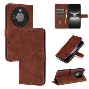 For Honor X70 5G AZNS Skin Feel Calf Texture Flip Leather Phone Case(Brown)