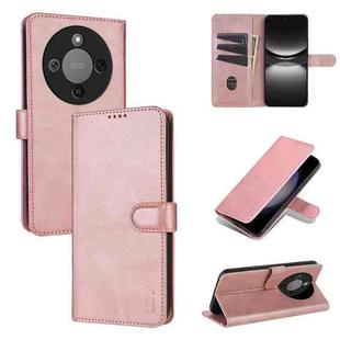 For Honor X70 5G AZNS Skin Feel Calf Texture Flip Leather Phone Case(Rose Gold)