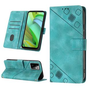 For Motorola Moto G Power 2023 Skin-feel Embossed Leather Phone Case(Green)