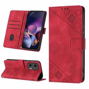 For Motorola Moto G Stylus 5G Skin Feel Embossed Leather Phone Case(Red)