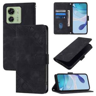 For Motorola Edge 40 5G / Edge 2023 US Skin Feel Embossed Leather Phone Case(Black)