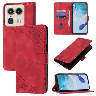 For Motorola Edge 50 Ultra Skin Feel Embossed Leather Phone Case(Red)