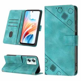 For OPPO A79 5G Skin-feel Embossed Leather Phone Case(Green)