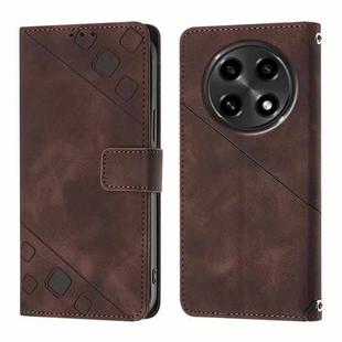 For OPPO A2 Pro 5G / A3 Pro 5G Skin-feel Embossed Leather Phone Case(Brown)