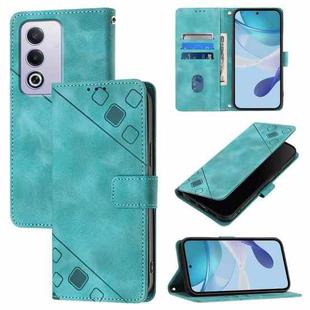 For OPPO A3 Pro 5G Global Skin-feel Embossed Leather Phone Case(Green)