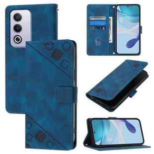 For OPPO A3 Pro 5G Global Skin-feel Embossed Leather Phone Case(Blue)