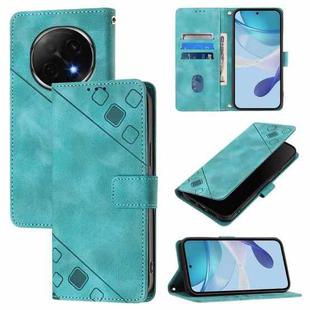 For OPPO A5 Pro China Skin-feel Embossed Leather Phone Case(Green)