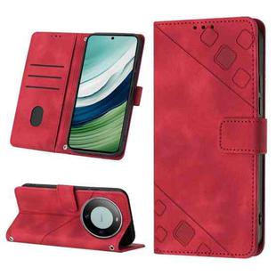 For Huawei Mate 60 Skin-feel Embossed Leather Phone Case(Red)