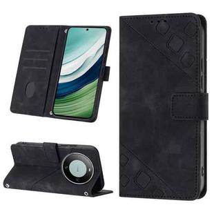 For Huawei Mate 60 Skin-feel Embossed Leather Phone Case(Black)