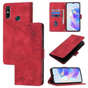 For Huawei Enjoy 20 SE / P smart 2021 / Y7a Skin Feel Embossed Leather Phone Case(Red)