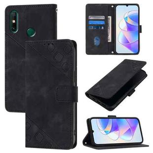 For Huawei Enjoy 20 SE / P smart 2021 / Y7a Skin Feel Embossed Leather Phone Case(Black)