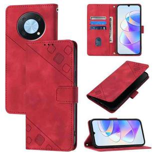 For Huawei Enjoy 50 Pro / Nova Y90 Skin Feel Embossed Leather Phone Case(Red)