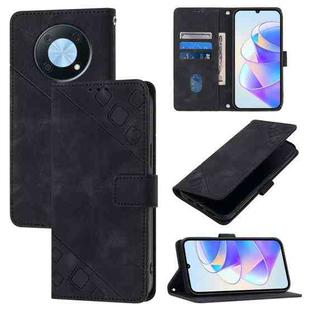 For Huawei Enjoy 50 Pro / Nova Y90 Skin Feel Embossed Leather Phone Case(Black)