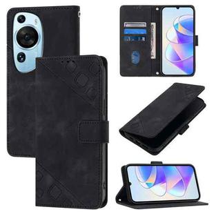 For Huawei P60 Art Skin Feel Embossed Leather Phone Case(Black)