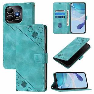 For Huawei Enjoy 80s 4G Skin Feel Embossed Leather Phone Case(Green)