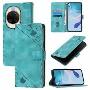 For Huawei nova 14 5G Skin Feel Embossed Leather Phone Case(Green)