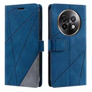 For Realme 13+ Skin Feel Splicing Leather Phone Case(Blue)