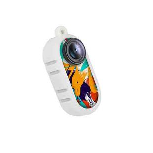 For Insta360 GO 3 Sunnylife Cooling Silicone Case Stickers Skin Wrap Lens Cover with Neck Strap(White)