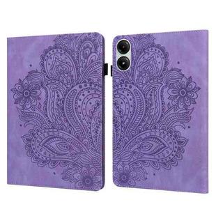 For Xiaomi Redmi Pad Pro 12.1 Peacock Embossed Pattern Leather Tablet Case(Purple)