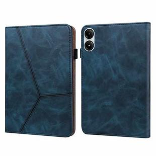 For Xiaomi Poco Pad 12.1 Solid Color Stripe Embossed Leather Tablet Case(Blue)