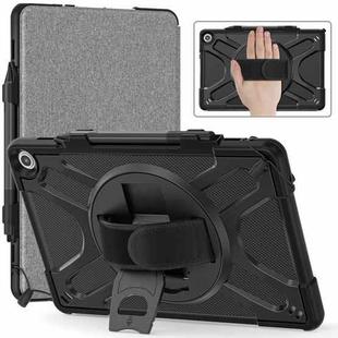 For Amazon Fire Max 11 Rotatable Kickstand Grip Shockproof Tablet Case(Black)